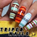 How To Paint Trendy Striped Nails + Hard Gel Fill In | Beginner Friendly Nail Tutorial