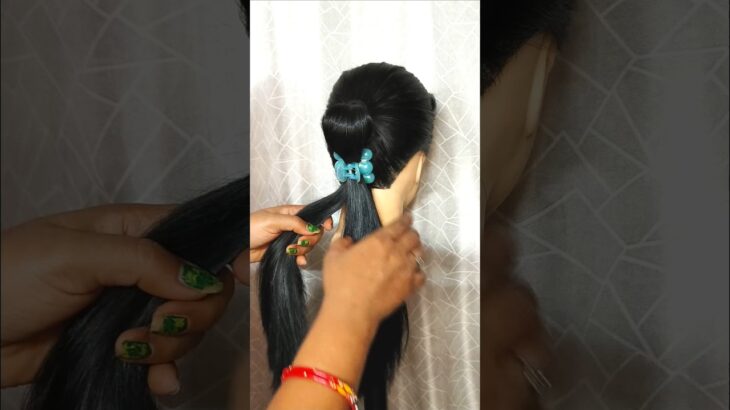 Simple & Easy Bun Hairstyle For Long Hair #ytshorts #shortsfeed #trending #hairstyle #bunhairstyle