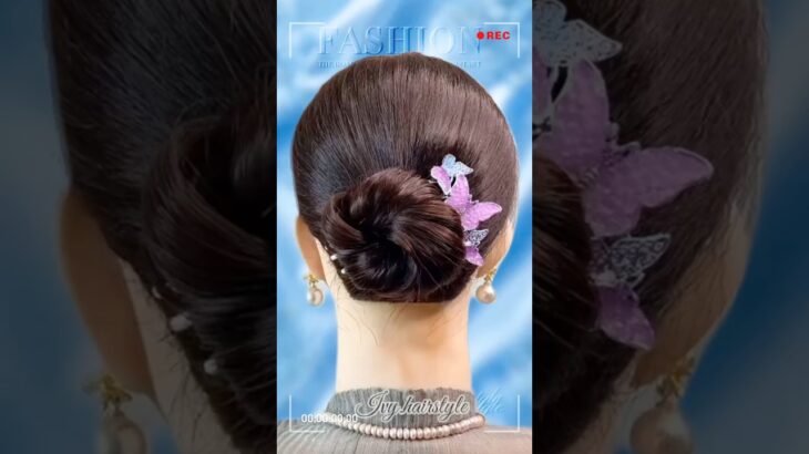 Love Elegant Hairstyles? Try This One! 💕 #EasyHairstyle #Updo #HairTutorial #Hairstyle #Hair