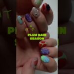 Drizzle nail design for plum rainy season🌳🫧 #naildesign #ネイルアート