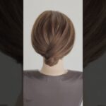 三つ編みだけで崩れない！ミディアムヘアの簡単まとめ髪/Easy Hairstyle #Shorts