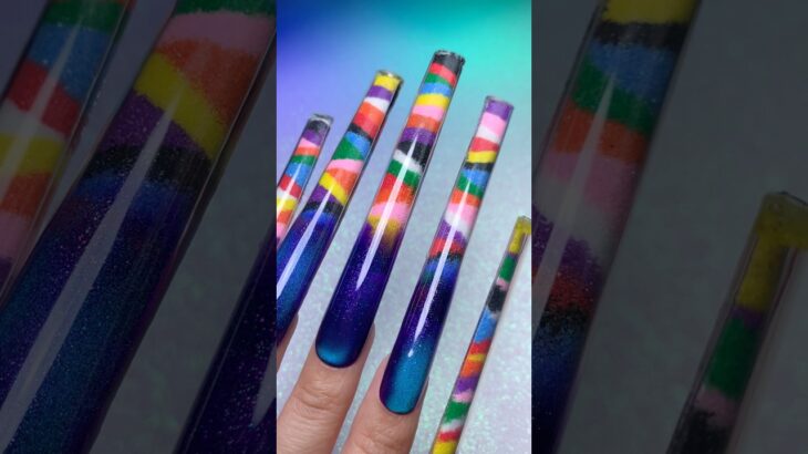 Sand Nail Art with RX Sands 🥰 #nails #nailgelart #nailart #nailartheaven #naildesign #nailtutorial