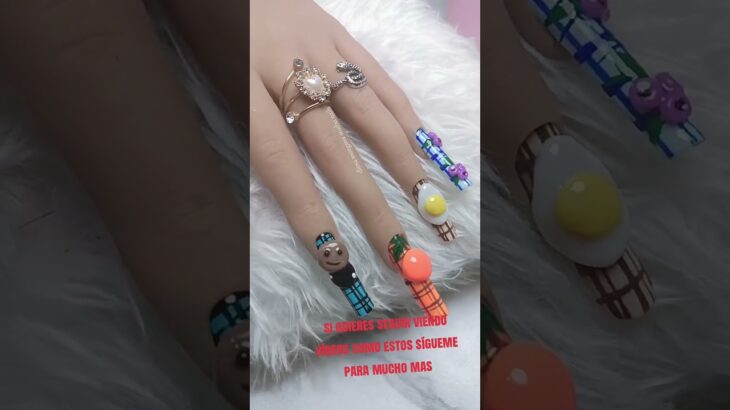 diseños de uñas con plastigel y mano alzada