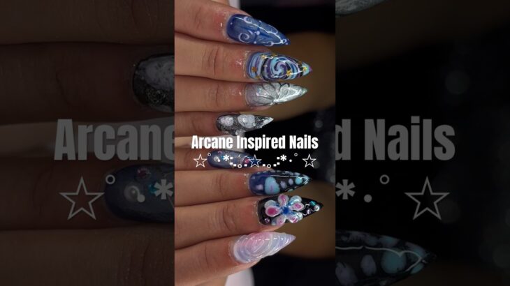 MY SHELF BROKE MID SET 😭😭 #fypシ #arcane #arcaneedit #nailtechlife #naildesign #nailtutorial