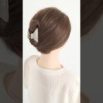 ミディアム【簡単ヘアアレンジ】バンスクリップ1つで簡単！上品まとめ髪/ Easy Hairstyle #Shorts