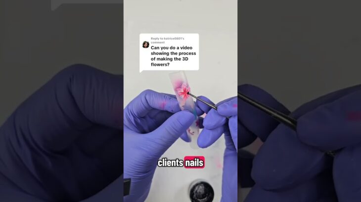 How I Prep & Airbrush 3D Gel Flowers BEFORE My Nail Clients 💅🏾🌸 #Shorts