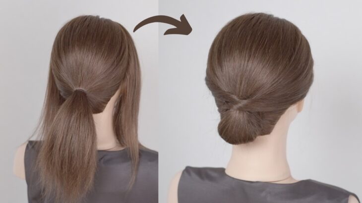 【ミディアムヘアのヘアアレンジ】大人女性にオススメの簡単上品まとめ髪のやり方 / Easy and Elegant Updo