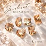 【Jewel Cut Parts】シャンパンカラーのVカットジュエルパーツ｜全6タイプ　P-gst10