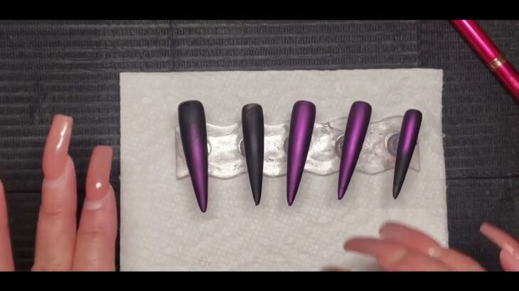 Purple Batwing Nail Designs #nails #naildesigns