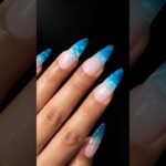 Blue Pearl Ombre Nails 🩵✨ #shorts