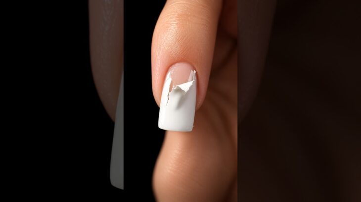 Satisfying White Gel Nail Removal 🤍✨ #shorts