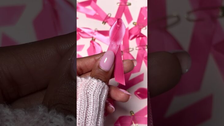 Pink nails with a purpose this October 🎀 #pinknails #breastcancerawareness #shorts