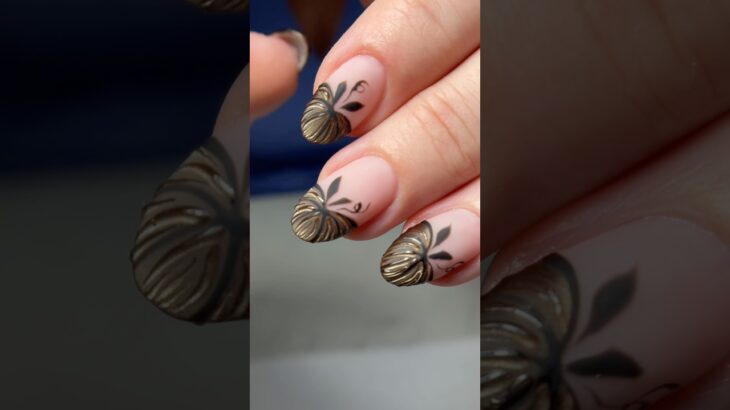 Pumkin nails! #nails #nailgelart #simplenails #nailart #nailinspo #nailtech #shorts