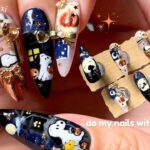 turning my snoopy nail inspo into reality! 🐶 press on nails from start to finish