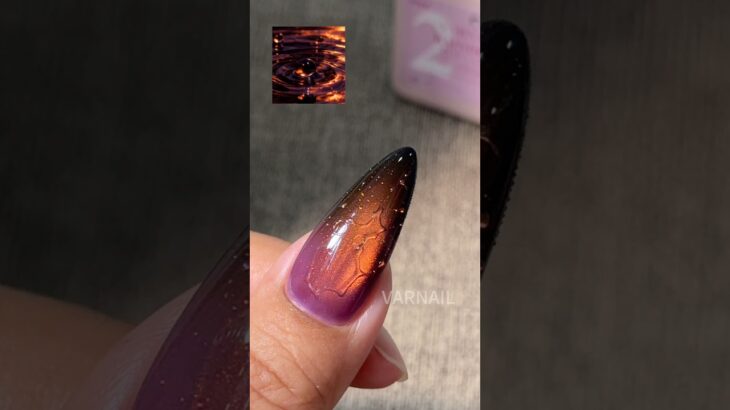 Part 2💜🧡 Dripping in Galaxy Glow 💧 #varnail #gelpolish